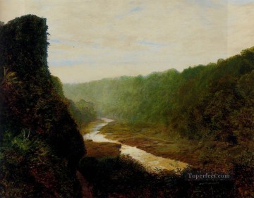 Brook River Stream Painting - Landscape With A Winding River city scenes landscape John Atkinson Grimshaw